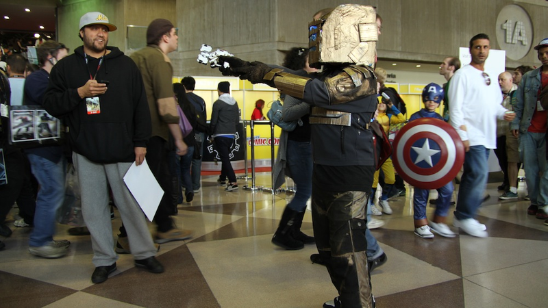 Illustration for article titled New York Comic-Con 2011 Day Four Cosplay with Dead Space Kid and Super Friends